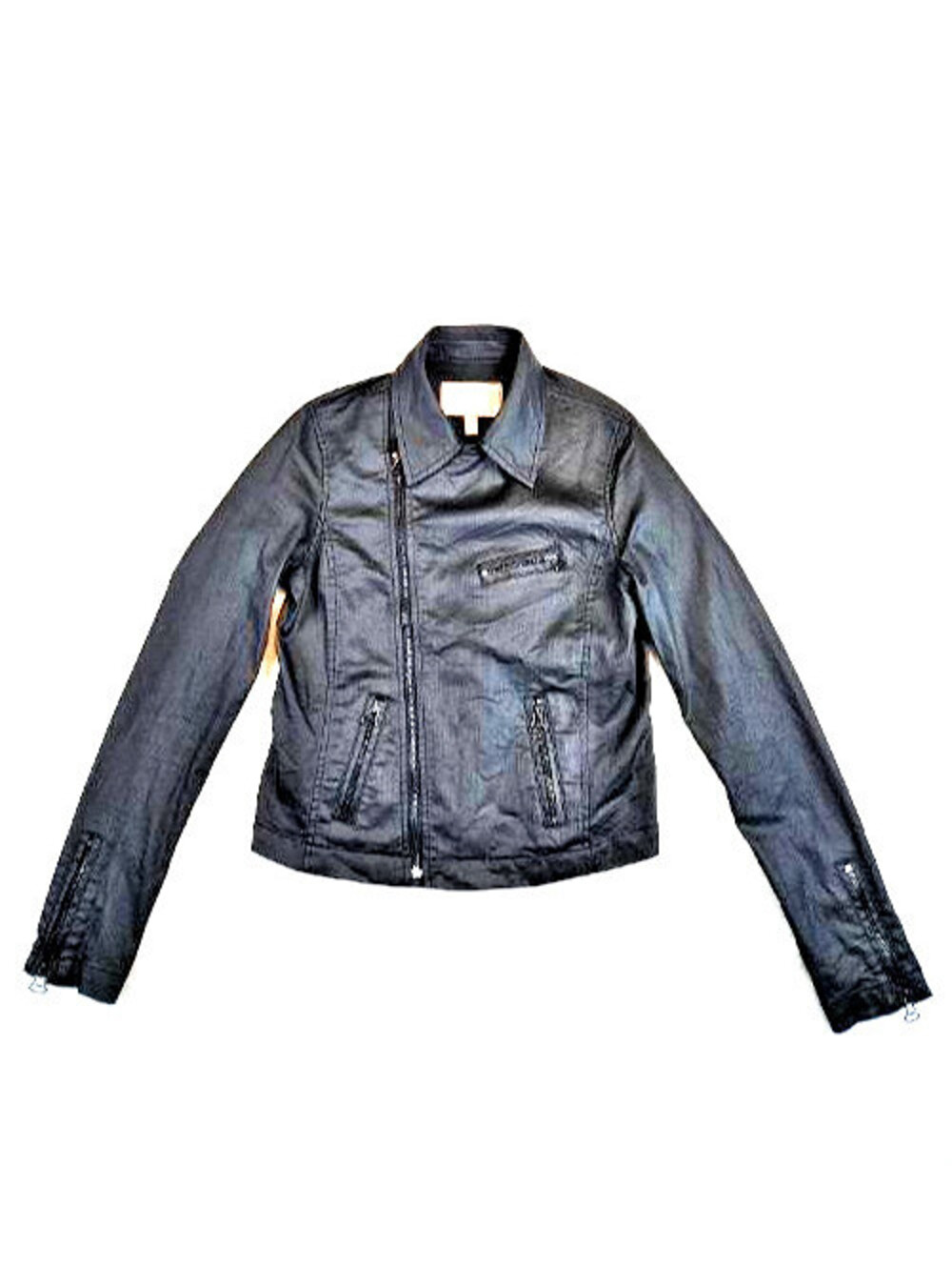 Size: XS Black Banana Republic soft-side-zip light jacket.